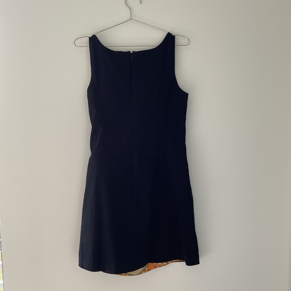Hilfiger Classic Navy Blue Sleeveless Dress Size 10 Square Neckline Silk Lining - Picture 9 of 9